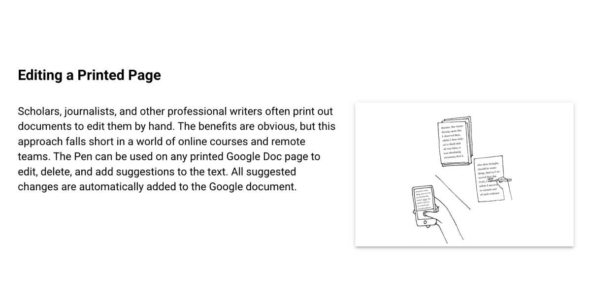 editing a printing page