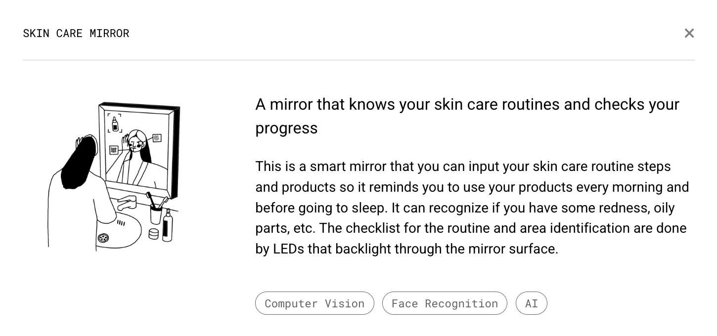skin care mirror
